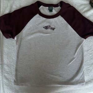 Wild Fable crop top with car embroidery.